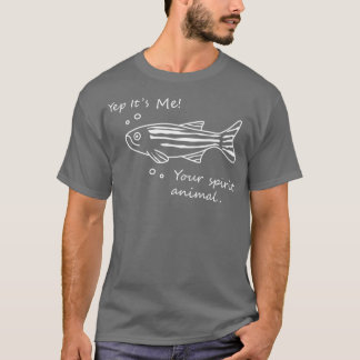 Camiseta Espiral Zebrafish Spirit animal Dark Background