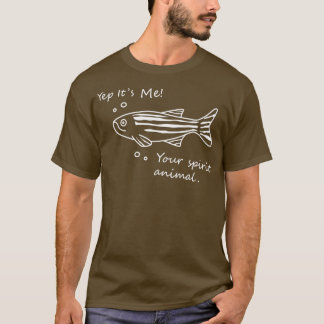 Camiseta Espiral Zebrafish Spirit animal Dark Background