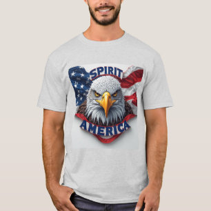 Camiseta Espírito América Bandeira Americana Patriótica