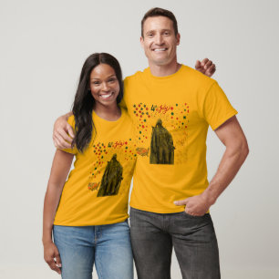 Camiseta Espírito Americano Brilho ouro