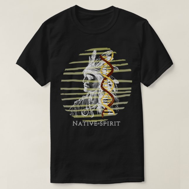 Camiseta Espírito Americano Nativo - Longo (Frente do Design)