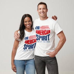 Camiseta Espírito Americano – Terra Livre Patriótica EUA