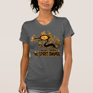 Camiseta Espírito Animal Dragão Crocante Flamejante