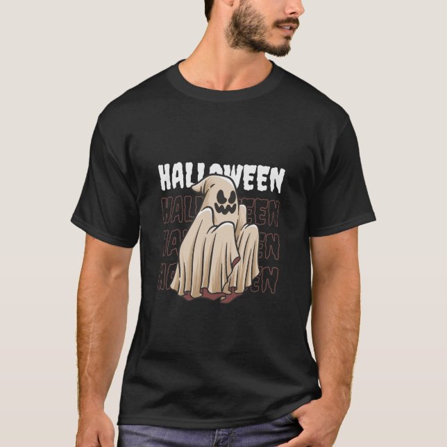 Camiseta Espírito Assustador do Halloween (Frente)