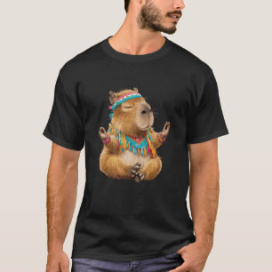 Camiseta Espírito Boho Meditação Yoga Capivara Zen