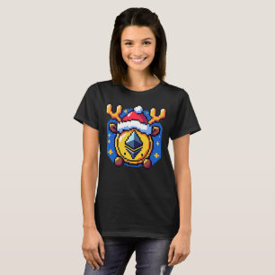 Camiseta Espírito Cripto Festivo: Reena Eetémica em 8 bits