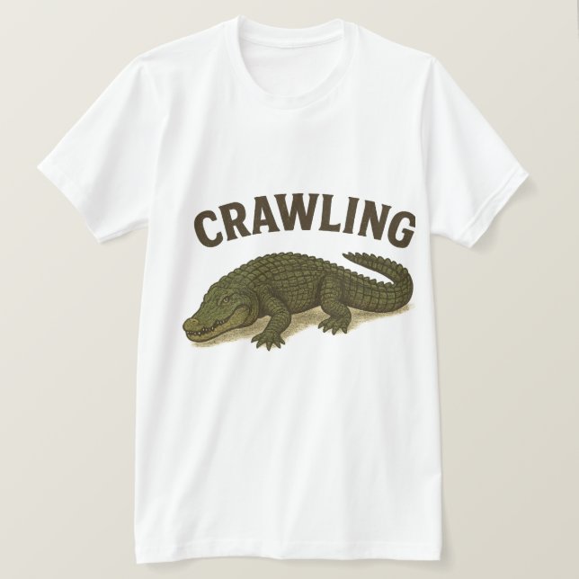 Camiseta Espírito Crocodilo Selvagem (Frente do Design)