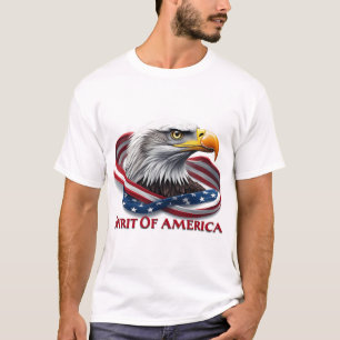 Camiseta Espírito da América Bandeira Americana Patriótica