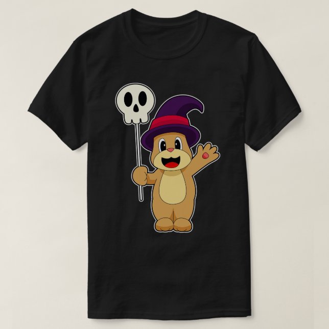 Camiseta Espírito da Bruxa do Bear Halloween (Frente do Design)