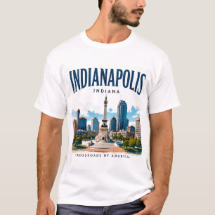 Camiseta Espírito da Silhueta de Indianapolis