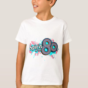 Camiseta Espírito das crianças anos 80 com o logotipo azu