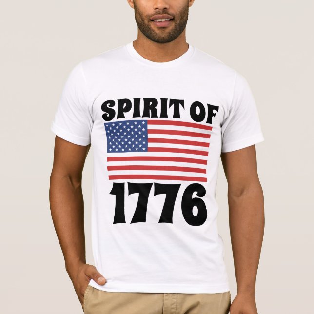 Camiseta ESPÍRITO DE 1776 T-SHIRTS Patrióticos (Frente)