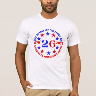 CAMISETA ESPÍRITO DE "26 VIDAS EM: CELEBRAR A 250ª AMÉRICA