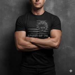 Camiseta Espírito de 76 Caveira de Motociclista Ba