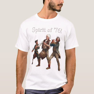 Camiseta Espírito de 76 Patriótico da Guerra Revolucionária