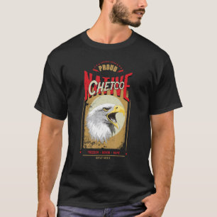Camiseta Espírito de Águia Nativo Americano Chetco Vintage 