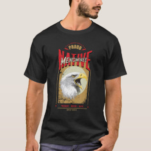 Camiseta Espírito de Águia Nativo Americano Menominee Vinta