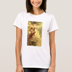 Camiseta Espírito de Alphonse Mucha do t-shirt do primaver