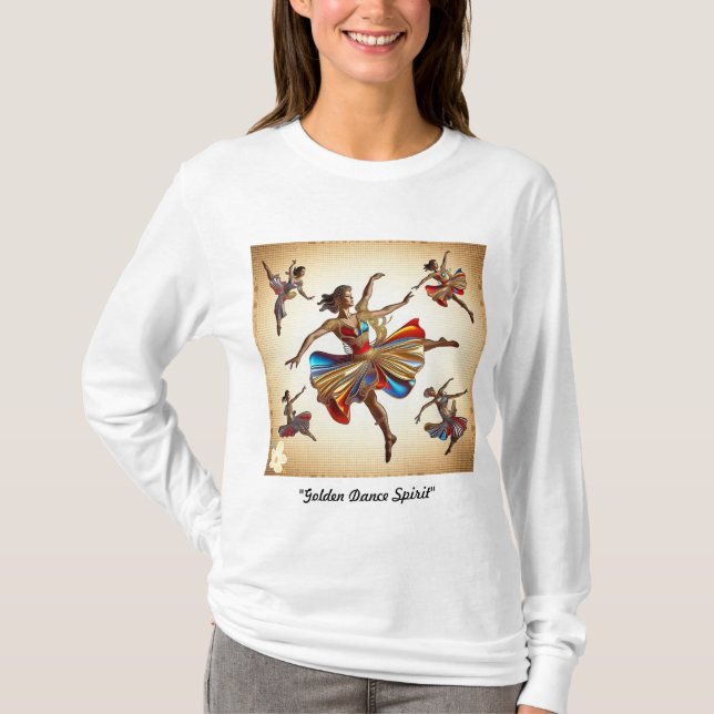 Camiseta "Espírito de dança Ouro" (Frente)