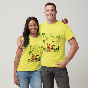 Camiseta Espírito de Dragão Lótus amarelo