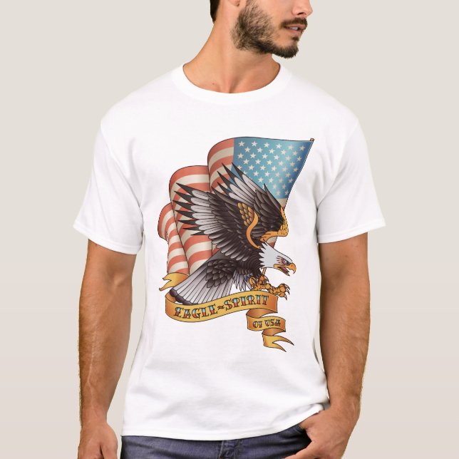 Camiseta Espírito de Eagle dos EUA (Frente)