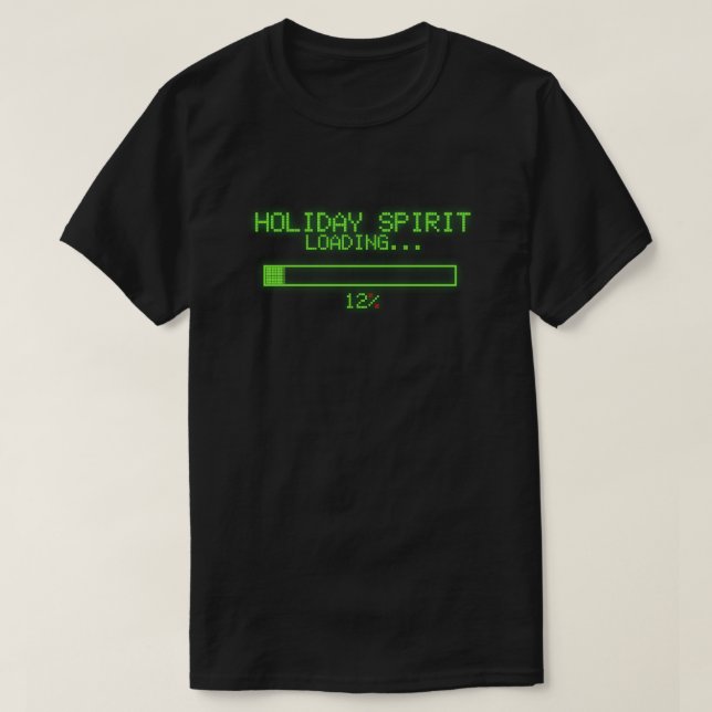 Camiseta Espírito de Feriado Carregando Natal Engraçado (Frente do Design)