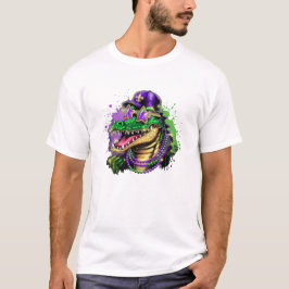 Camiseta Espírito de Festa do Jacaré do Mardi Gras