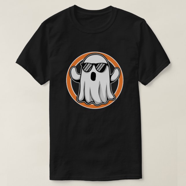 Camiseta Espírito de Halloween com Óculos de Sol (Frente do Design)