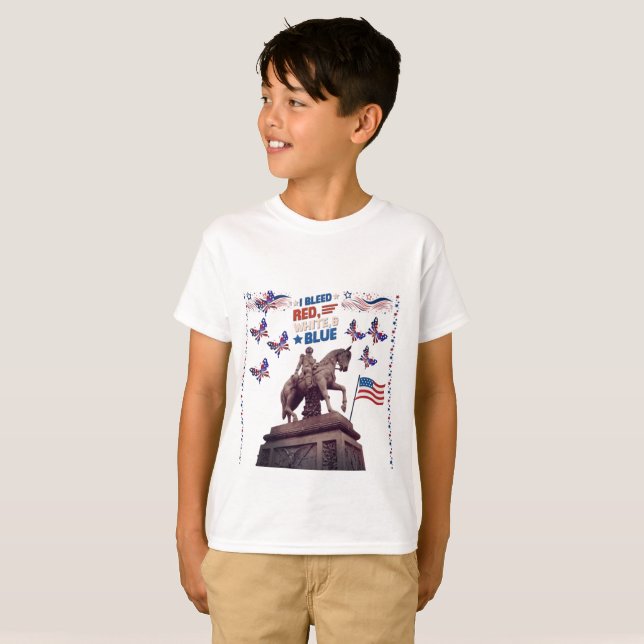 Camiseta Espírito de Independência branco (Frente Completa)