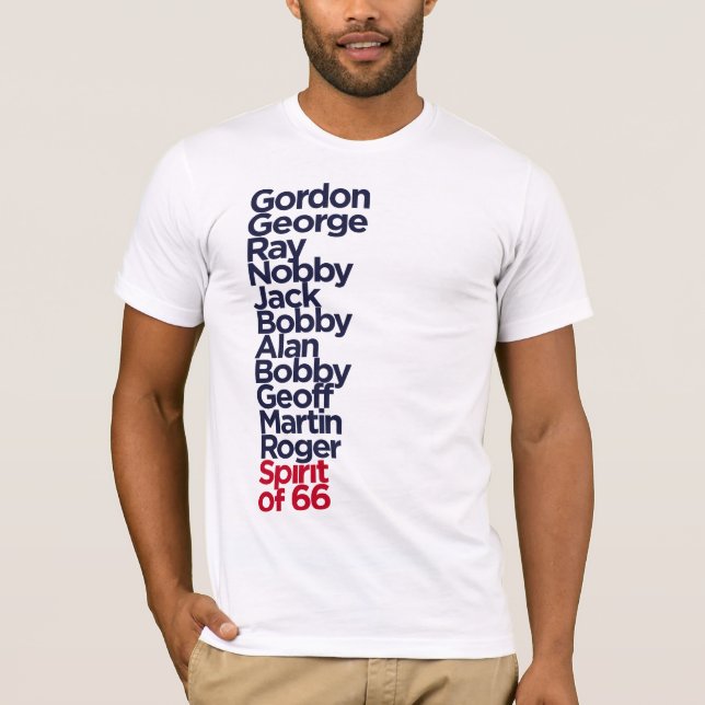 Camiseta Espírito de Inglaterra do branco 66 (Frente)