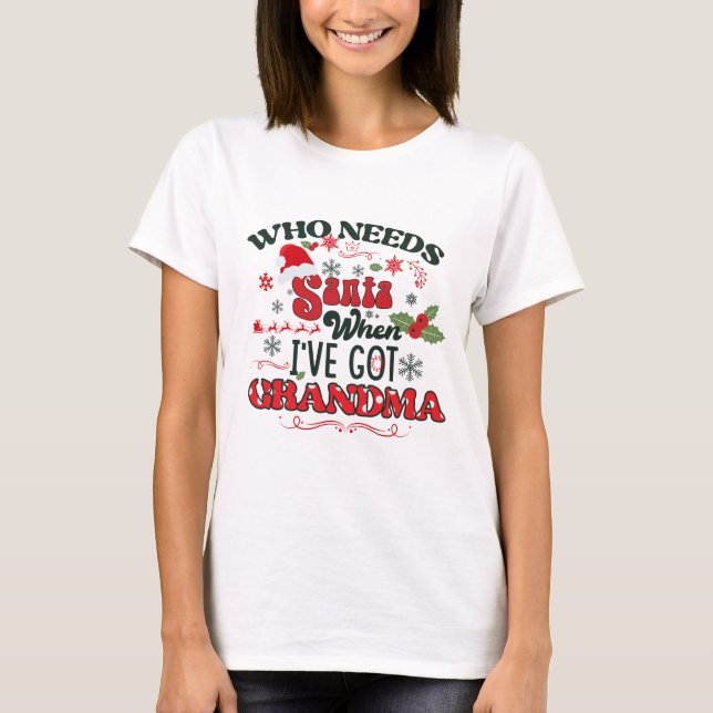 Camiseta Espírito de Natal 2023 da vovó (Frente)