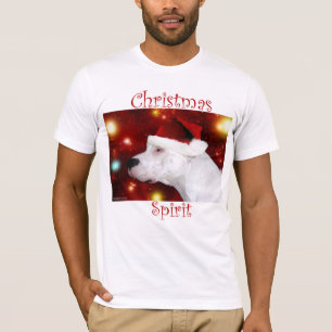 Camiseta Espírito de Natal do Dogo Argentino