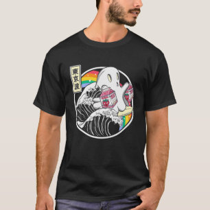 Camiseta Espírito De Surfe Com Cartons De Leite De Morango