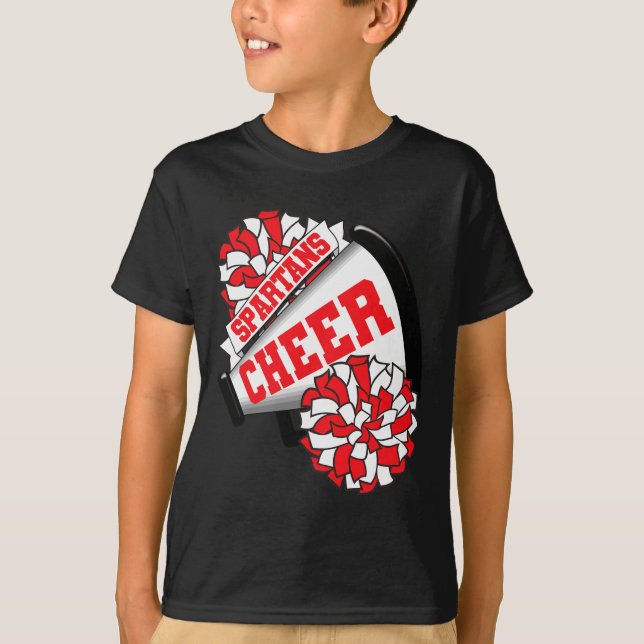 Camiseta Espírito de Torcida de Cheerleading dos Espartanos (Frente)