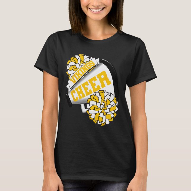 Camiseta Espírito de Torcida de Cheerleading Vikings Ck par (Frente)