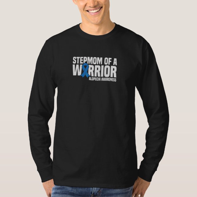 Camiseta Espírito De Um Guerreiro Alopecia Azul De Fita Awa (Frente)