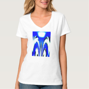 Camiseta Espírito de verão azul e branco de férias