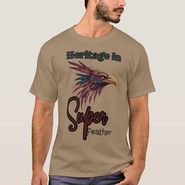 Camiseta Espírito do Céu: Estilo Walua - Bir Nativo America (Frente)