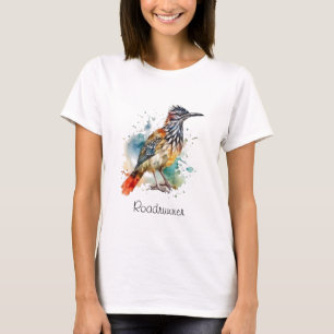 Camiseta Espírito do Deserto, Roadrunner em Aquarela, perso