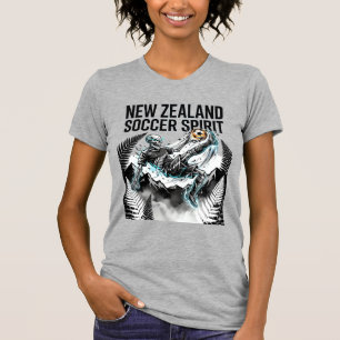 Camiseta Espírito do Futebol Neozelandês Esqueleto Striker