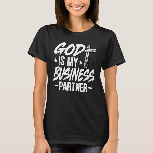 Camiseta Espírito Empresarial Deus É Meu Parceiro Empresari (Frente)