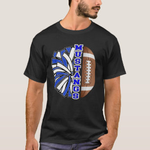 Camiseta Espírito Escolar Azul Branco Mustangs Futebol Amer