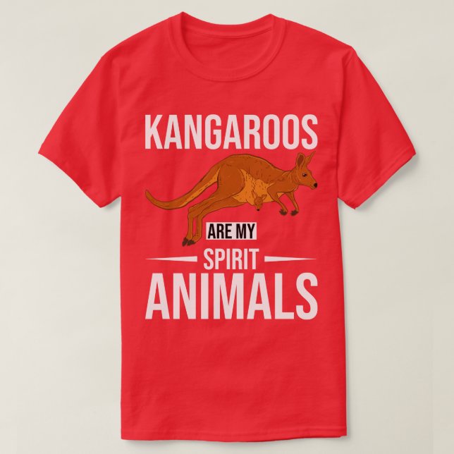 Camiseta Espírito Espiritual Marsupial Australiano Kangaroo (Frente do Design)