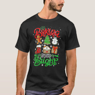 Camiseta Espírito Espirituoso Rosquinha de Natal Árvore Xma