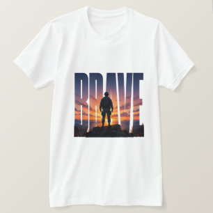 Camiseta Espírito Forte Americano Corajoso