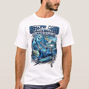 Camiseta Espírito Futebol Escócia Esqueleto Atacante Nações
