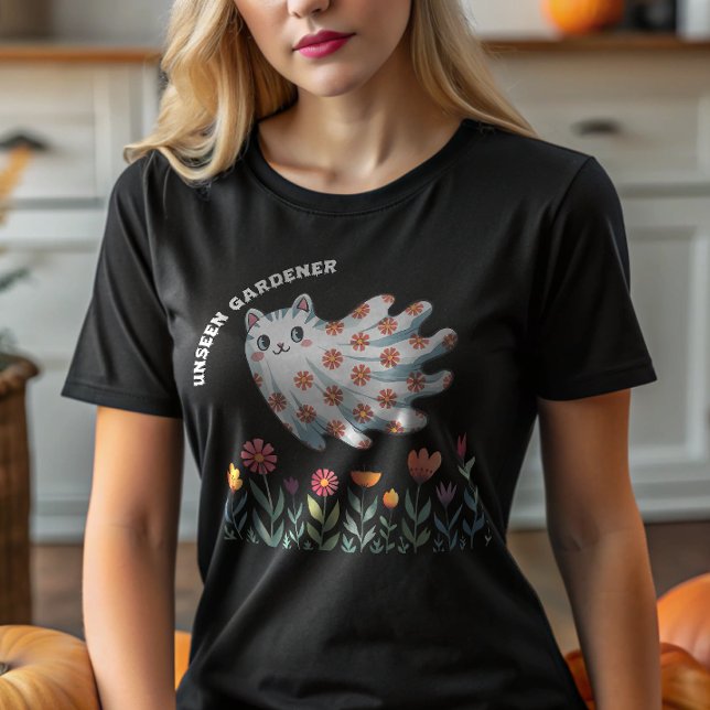 Camiseta Espírito Ghost Gardener Halloween de Gata Bela Voa (Criador carregado)