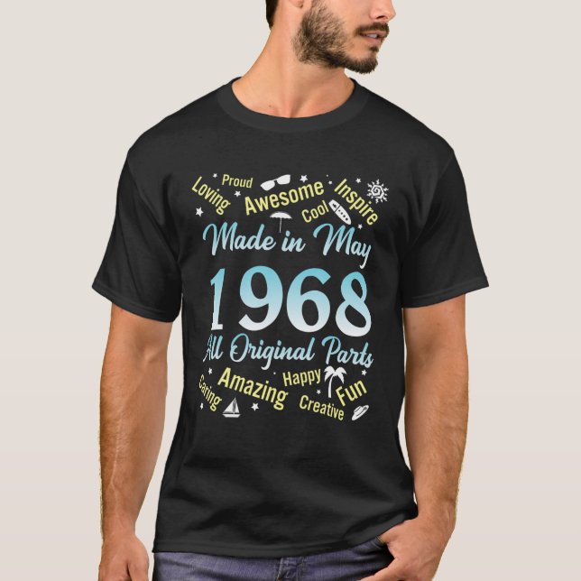 Camiseta Espírito Legal Adorável E Orgulhoso Feito Em Maio  (Frente)