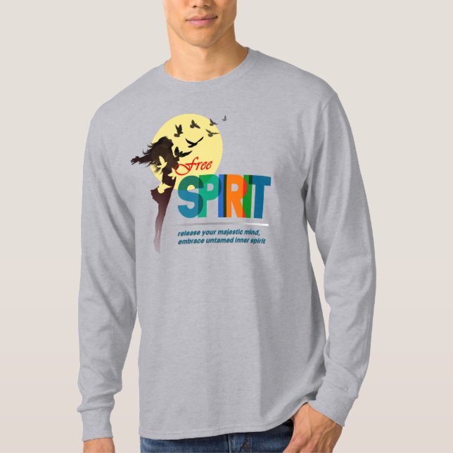 Camiseta Espírito Livre | Homens com palha longa (Frente)