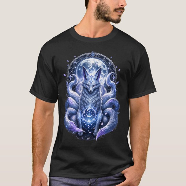 Camiseta Espírito Lua Kitsune Celestial | Ja Fanta (Frente)